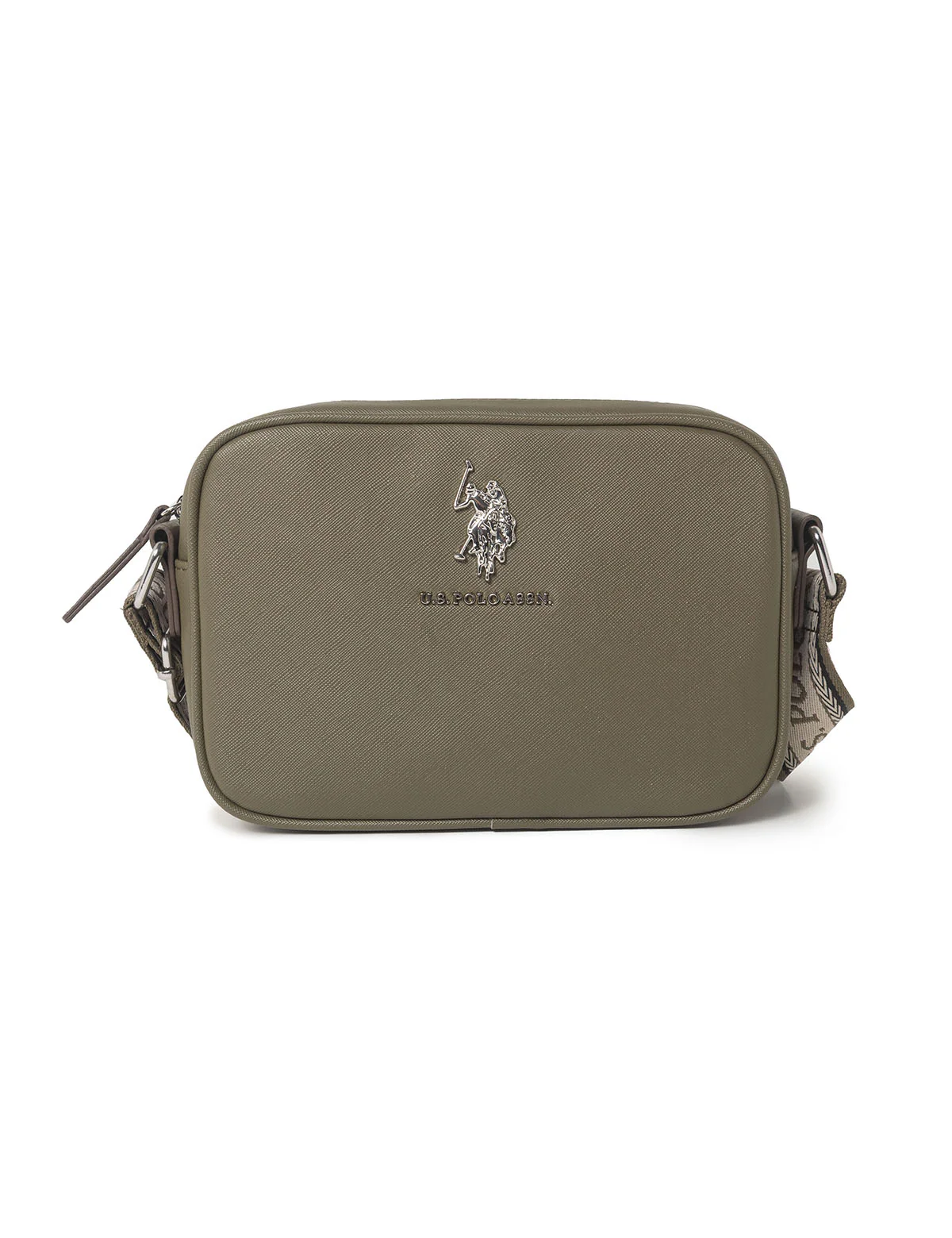 Сумка жіноча кросбоді U.S. Polo Assn. FERN через плече кольору хакі (оливкова, папороть)