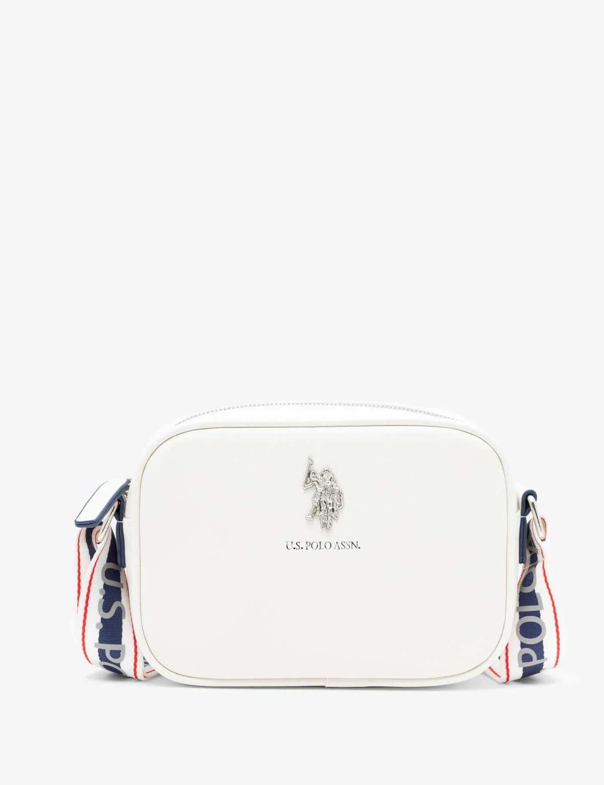 Сумка жіноча кросбоді U.S. Polo Assn. WHITE через плече в білому кольорі