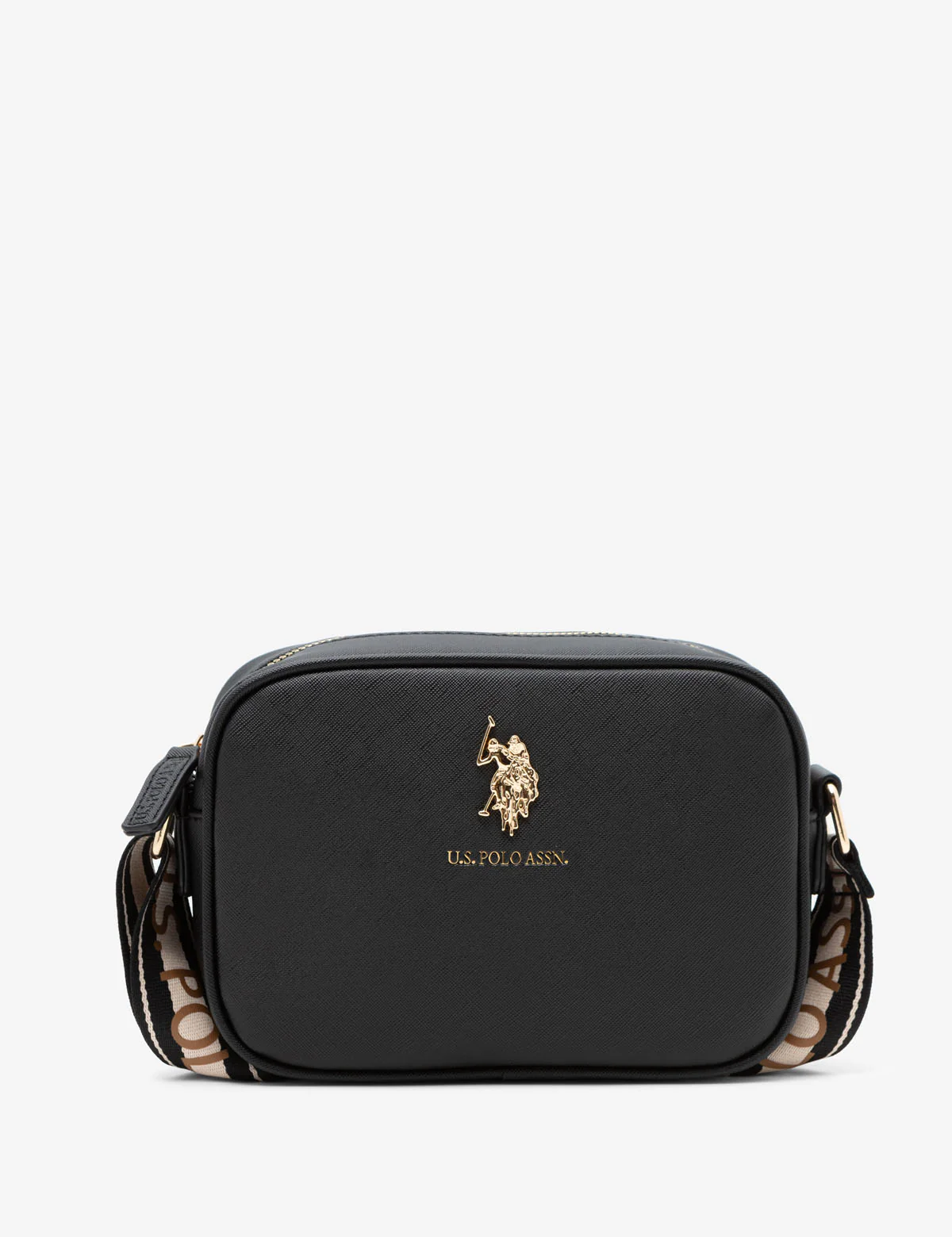 Сумка жіноча кросбоді U.S. Polo Assn. BLACK через плече чорна