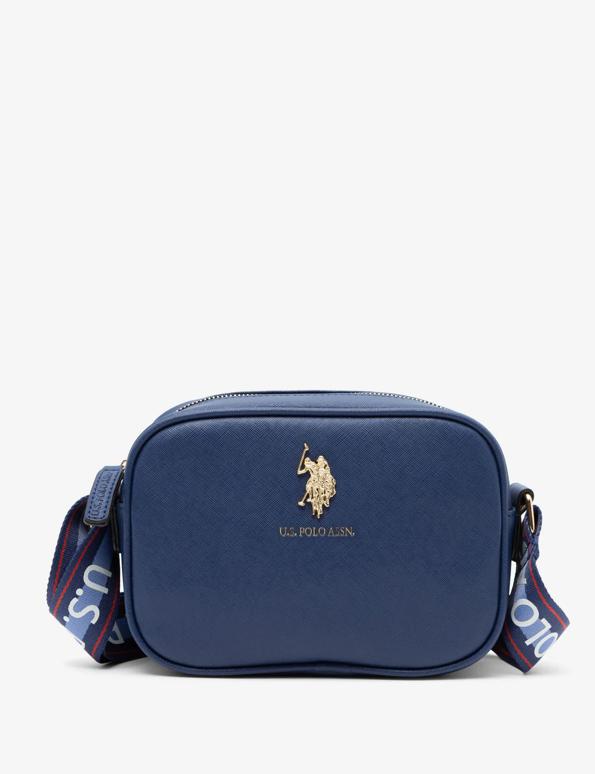 Сумка жіноча кросбоді U.S. Polo Assn. NAVY через плече темно-синя