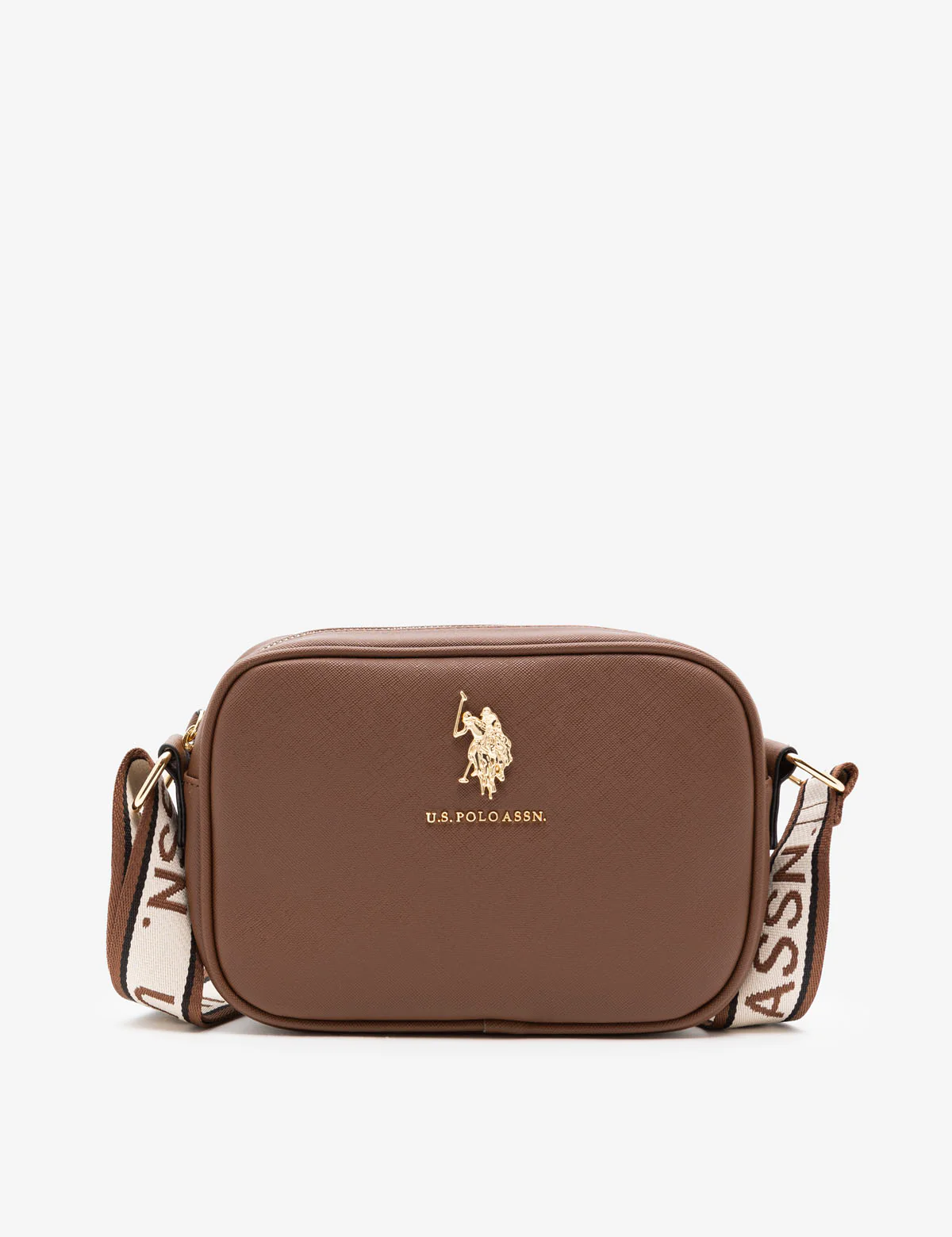 Сумка жіноча кросбоді U.S. Polo Assn. Brown через плече коричнева