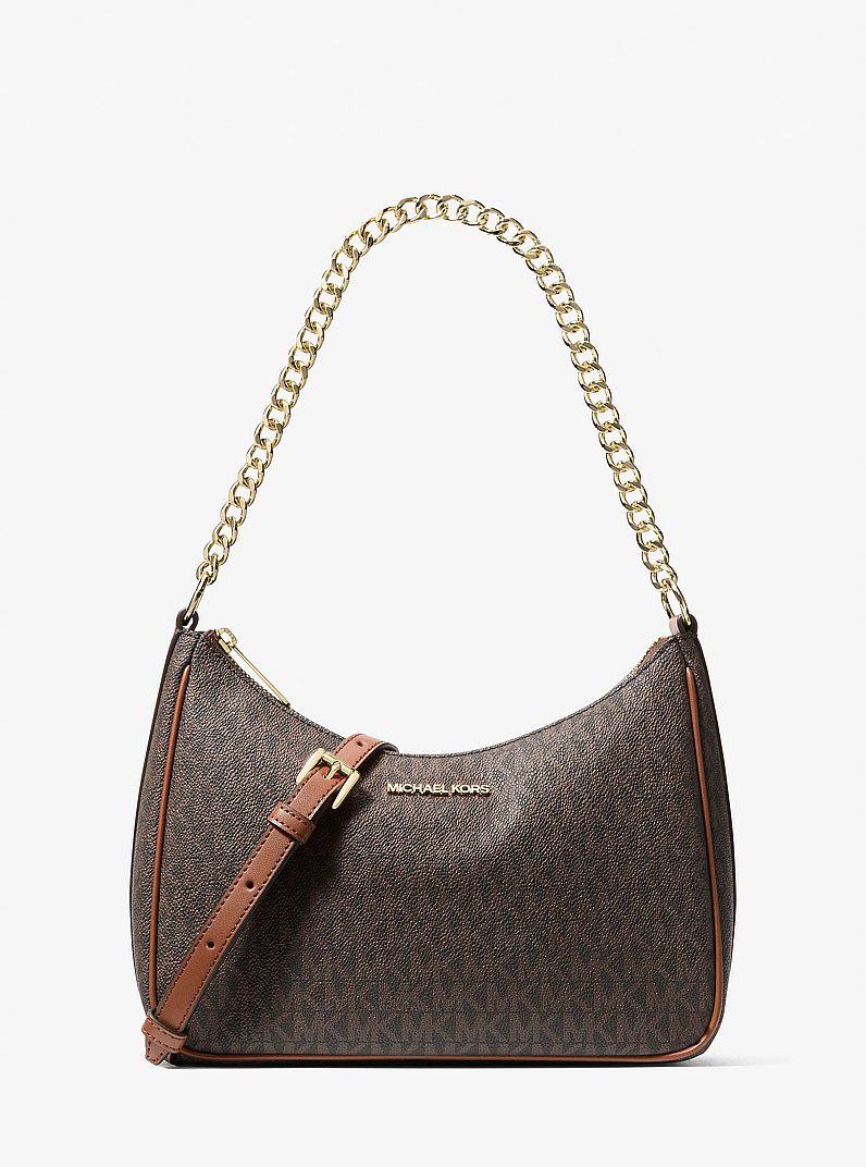 Сумка Jet Set Travel Large Signature з фірмовим логотипом від Michael Kors