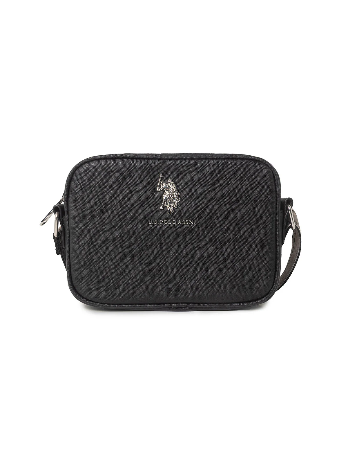 Сумка жіноча кросбоді U.S. Polo Assn. Black через плече чорна