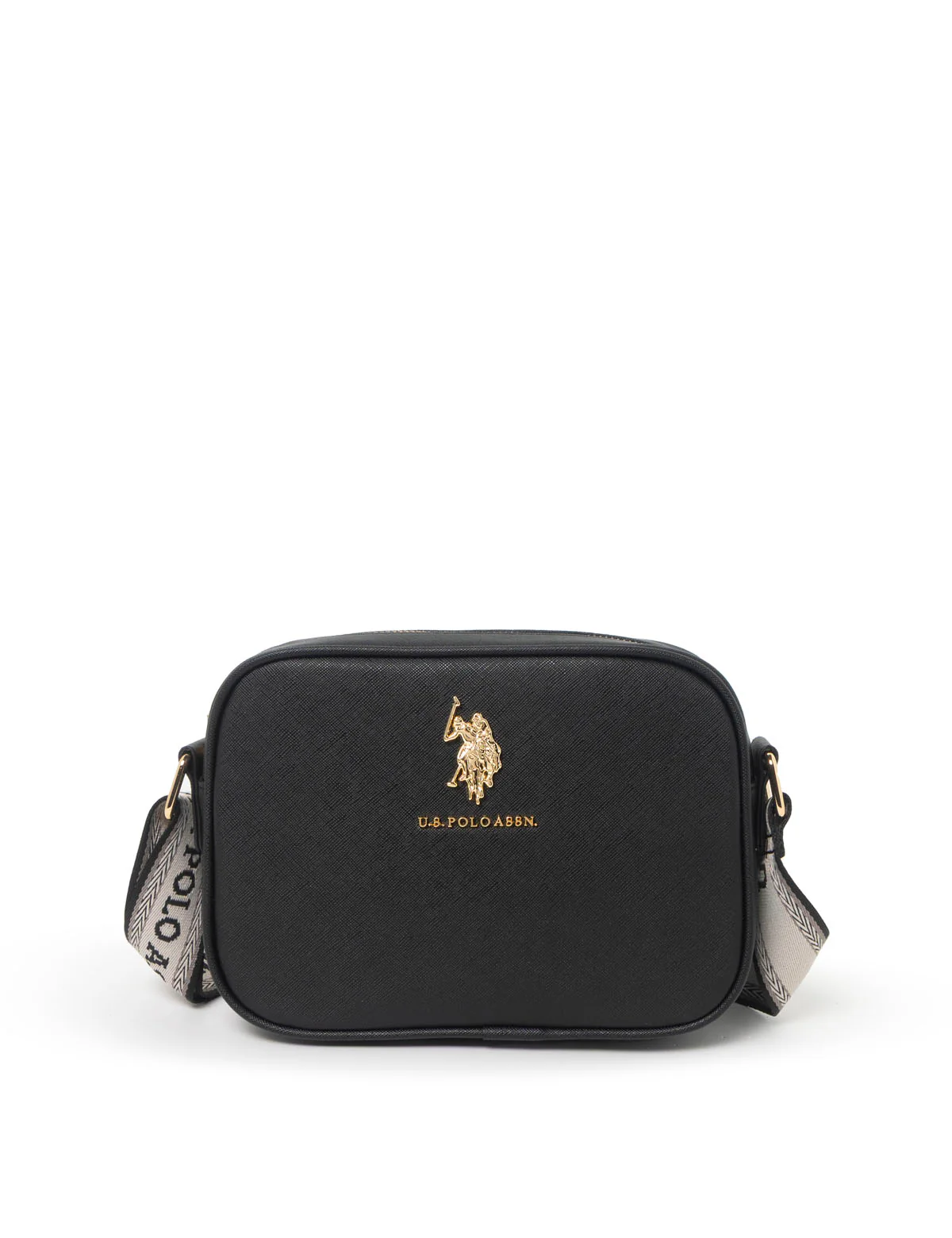 Сумка жіноча кросбоді U.S. Polo Assn. Black через плече чорна